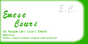 emese csuri business card